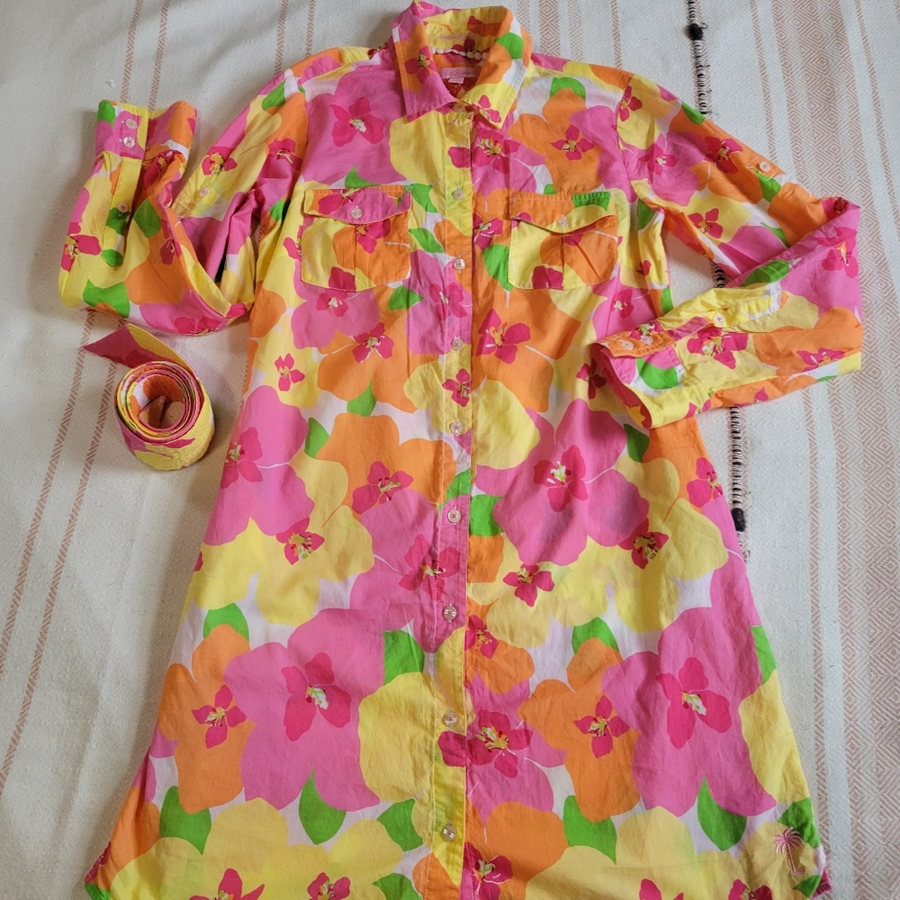 Lilly pulitzer flower dress sz S